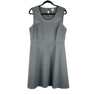 Merona Gray Fit & Flarę Sleeveless Sheath Summer Business Dress Size Large